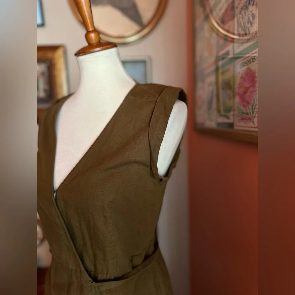 Banana Republic LINEN-COTTON WRAP DRESS - Picture 2 of 6